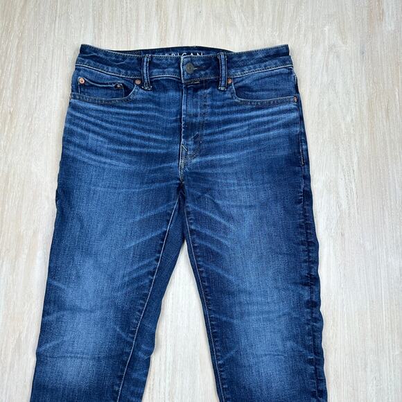 American Eagle AirFlex+ Temp Tech Blue Stretch Skinny Denim Casual Jeans 29x30 - Picture 2 of 13